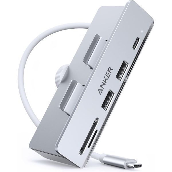 [해외] Anker 앤커 USB C 허브 535 5 in 1 A 10Gbps 데이터 포트 2개 1개 SD microSD 카드 리더기 iMac Pro 24인치 2021 27인치 21.5인치 호환