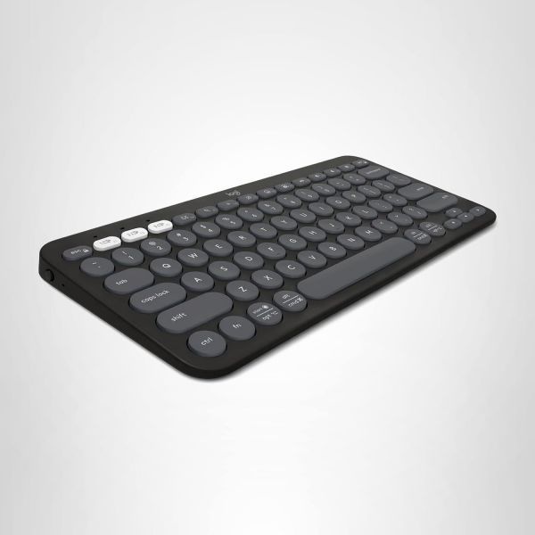 [해외] Logitech 로지텍 Pebble Keys 2 K380s 맞춤형 단축키를 지원하는 멀티 디바이스 블루투스 무선 키보드 슬림하고 휴대하기