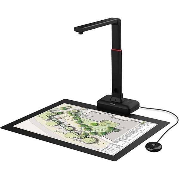 VIISAN [해외] VIISAN 대형 포맷 책 문서 스캐너 A2 A3 크기 캡처 자동 평면화 26MP USB 카메라 지문 제거 기술 다국어 OCR Windows macOS와