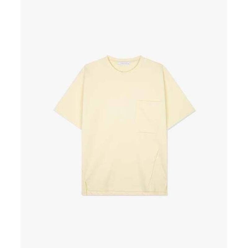 24SS LKS41391옐로우 세미오버핏 반팔 티셔츠 415307 리버클래시