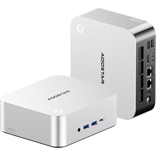 AOOSTAR [해외] AOOSTAR GEM12 MAX 미니 PC Ryzen 7 8745HS 8C 16T 최대 5.1GHz 32GB DDR5 RAM 1TB PCIe4.0 SSD Radeon 780M 그래픽 OCuLink 듀얼 USB4 HDMI 2.5G LAN