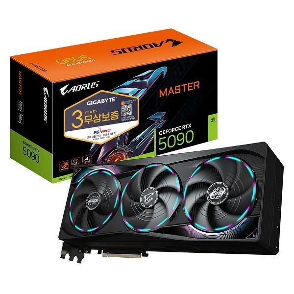 GIGABYTE AORUS 지포스 RTX 5090 MASTER D7 32GB 피씨디렉트 4046980