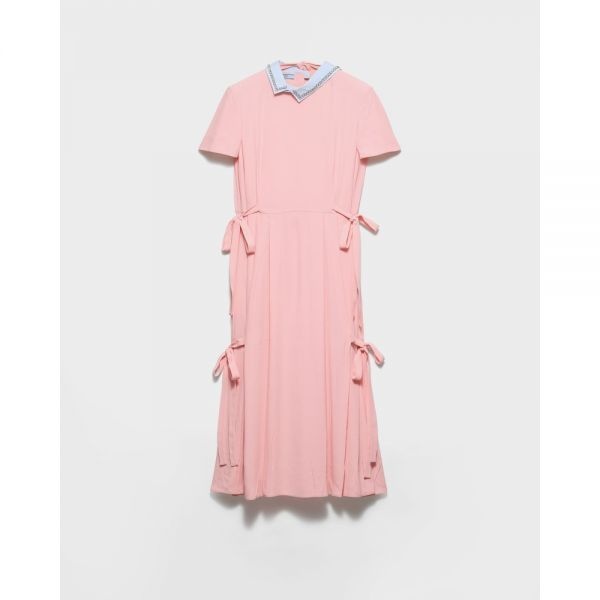 Prada [해외] 프랑스 최신상 프라다 자수 마로케인 크레이프 드레스 P3Q90R_18LL_F0028_S_OOO 국내 A/S 가능