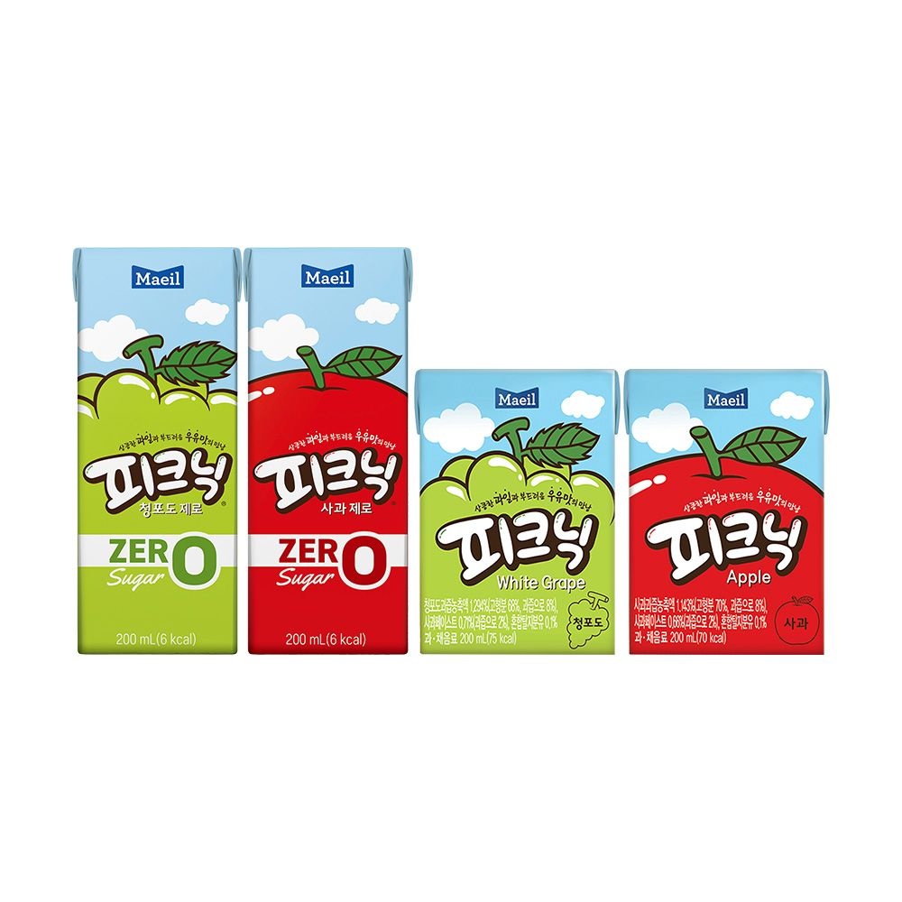 [롯데온] 매일 피크닉 4종 200ml 48팩 골라담기 (15,790원/무료)