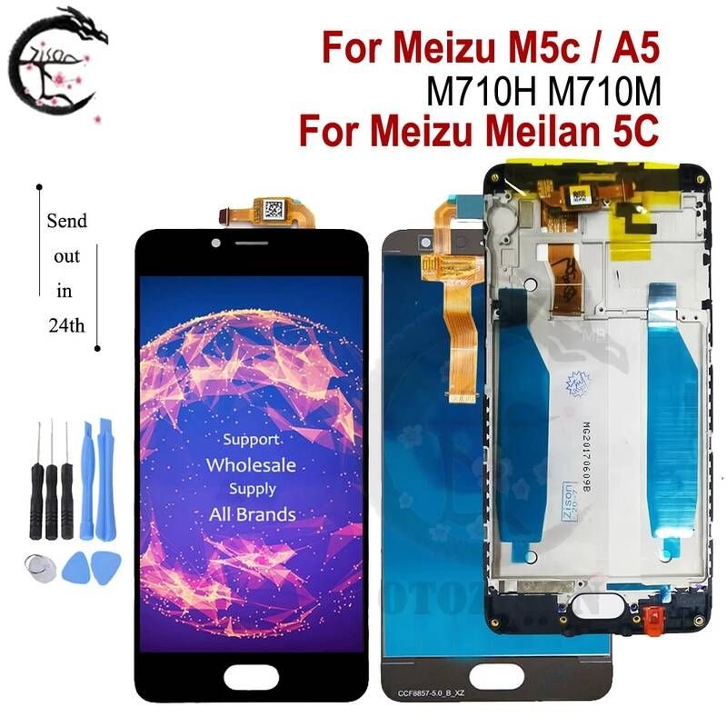 [해외] 스마트폰 액정 교체 부품 5.0 Meizu A5 LCD M5C M710H Meilan 5C 디스플레이 스크린 터치 패널 디지타이저 센서 어셈블리 M71