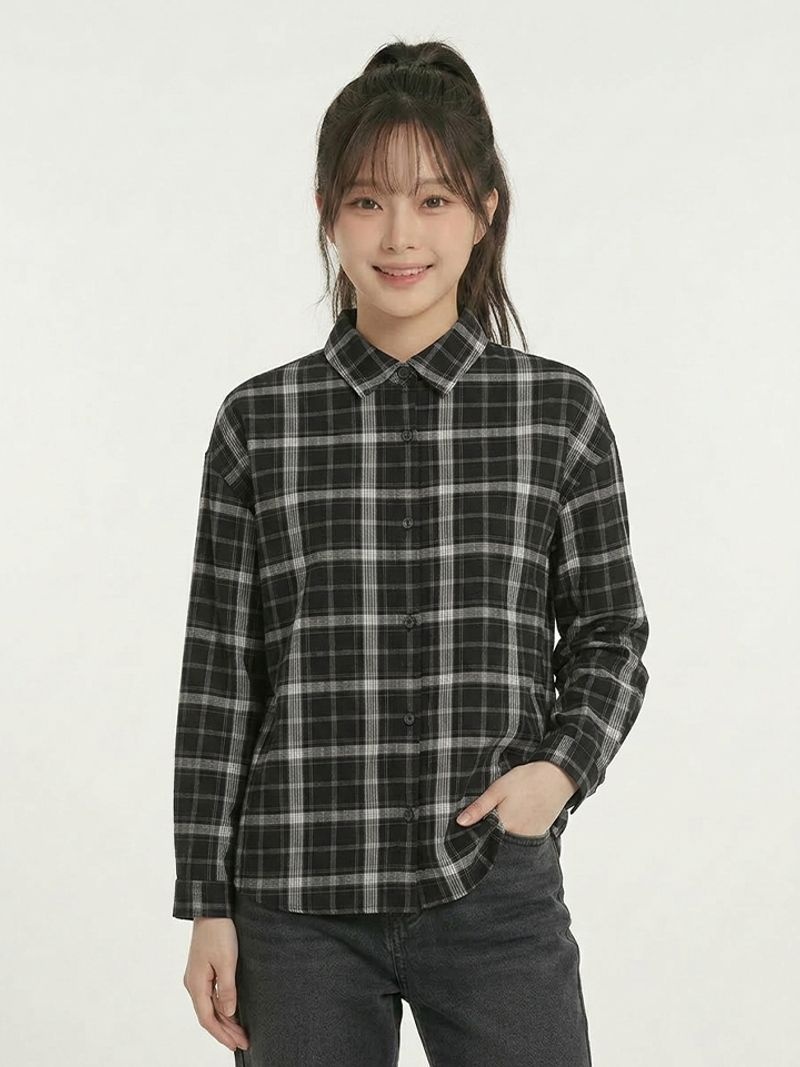 (백화점상품)HANGTEN TEENS 틴즈 여아 시어서커 체크 셔츠_100(14570-120-404-68)14570-120-404-68