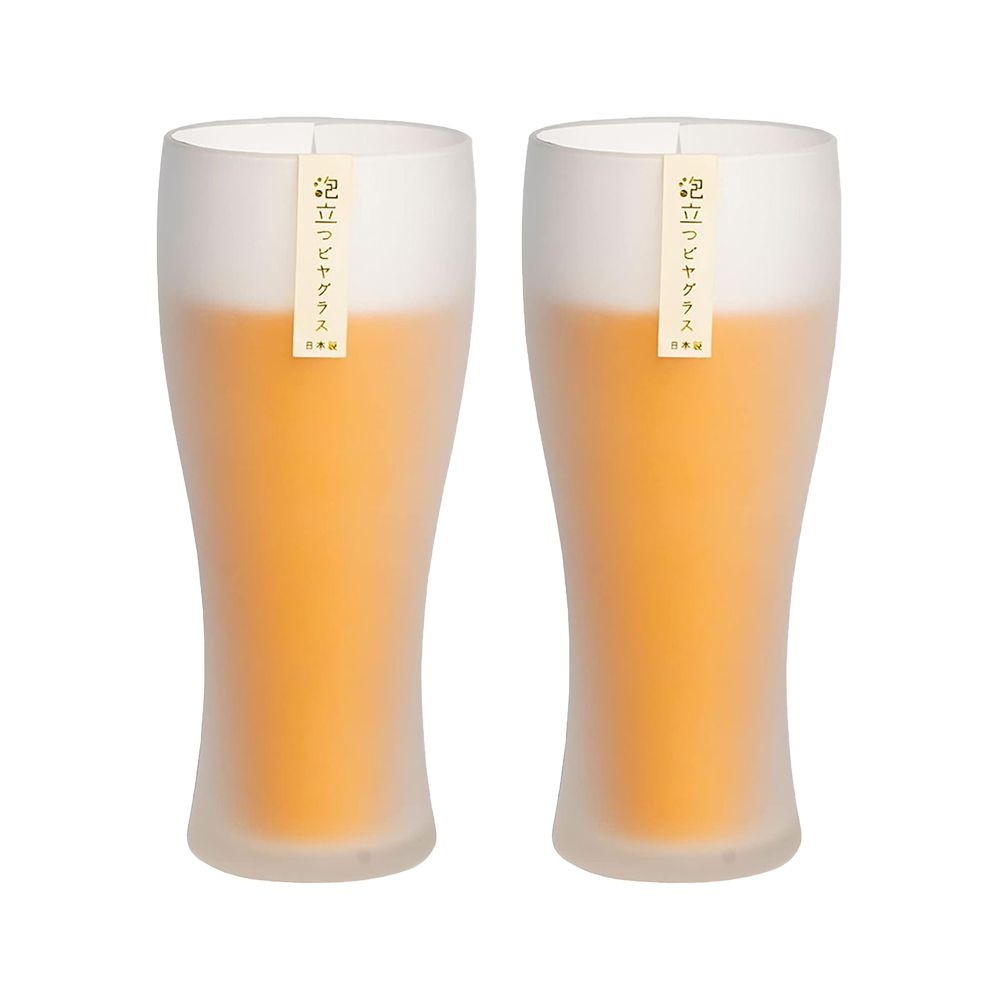 [해외] 토요사사키 비어글라스 거품 맥주잔 360ml B-21147-600 2개세트