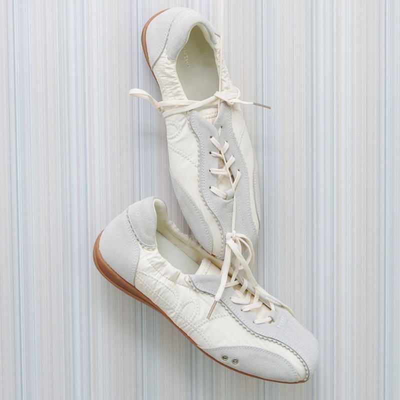 기호 기호 SKIA PINKING SHIRRING SNEAKERS IVORY 3728680 415084