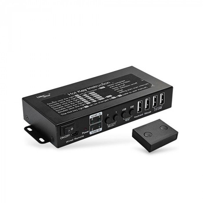 [랜스타] LANSTAR 라인업시스템 LS-HDH2KVM 2:1 HDMI KVM 스위치 4K 60Hz