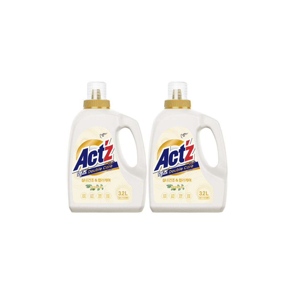 액츠 더블케어 플러스 세탁세제 3.2L, 2개