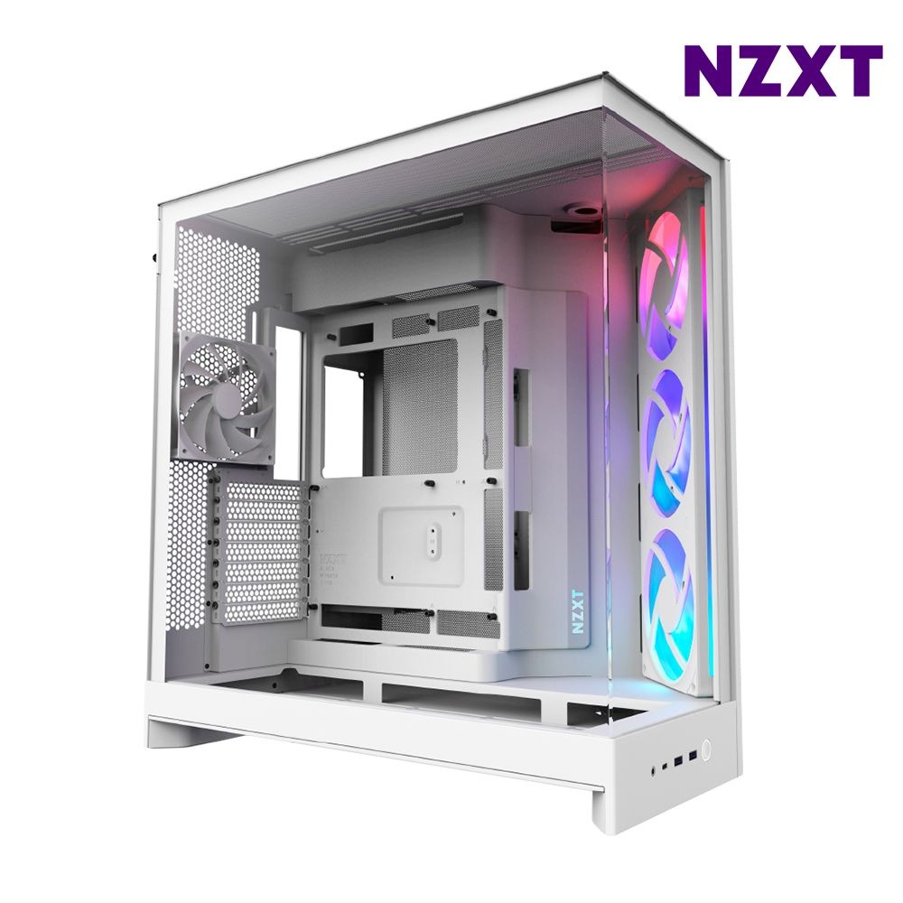 <b>NZXT</b> <b>NZXT</b> <b>H9</b> FLOW V2 RGB 화이트 미들타워케이스 PC케이스