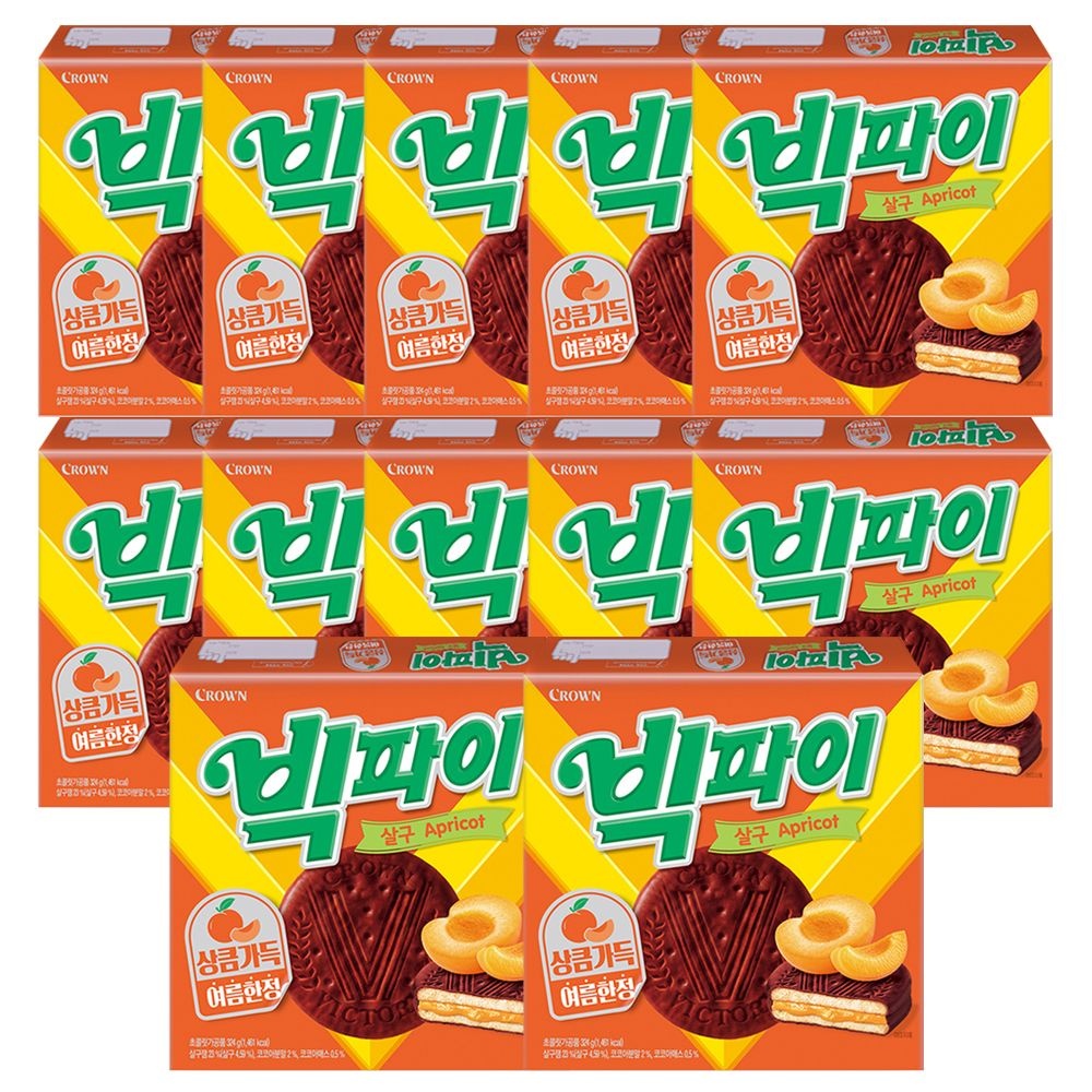 크라운 여름한정 빅파이 살구 324g x 12개 x 1박스