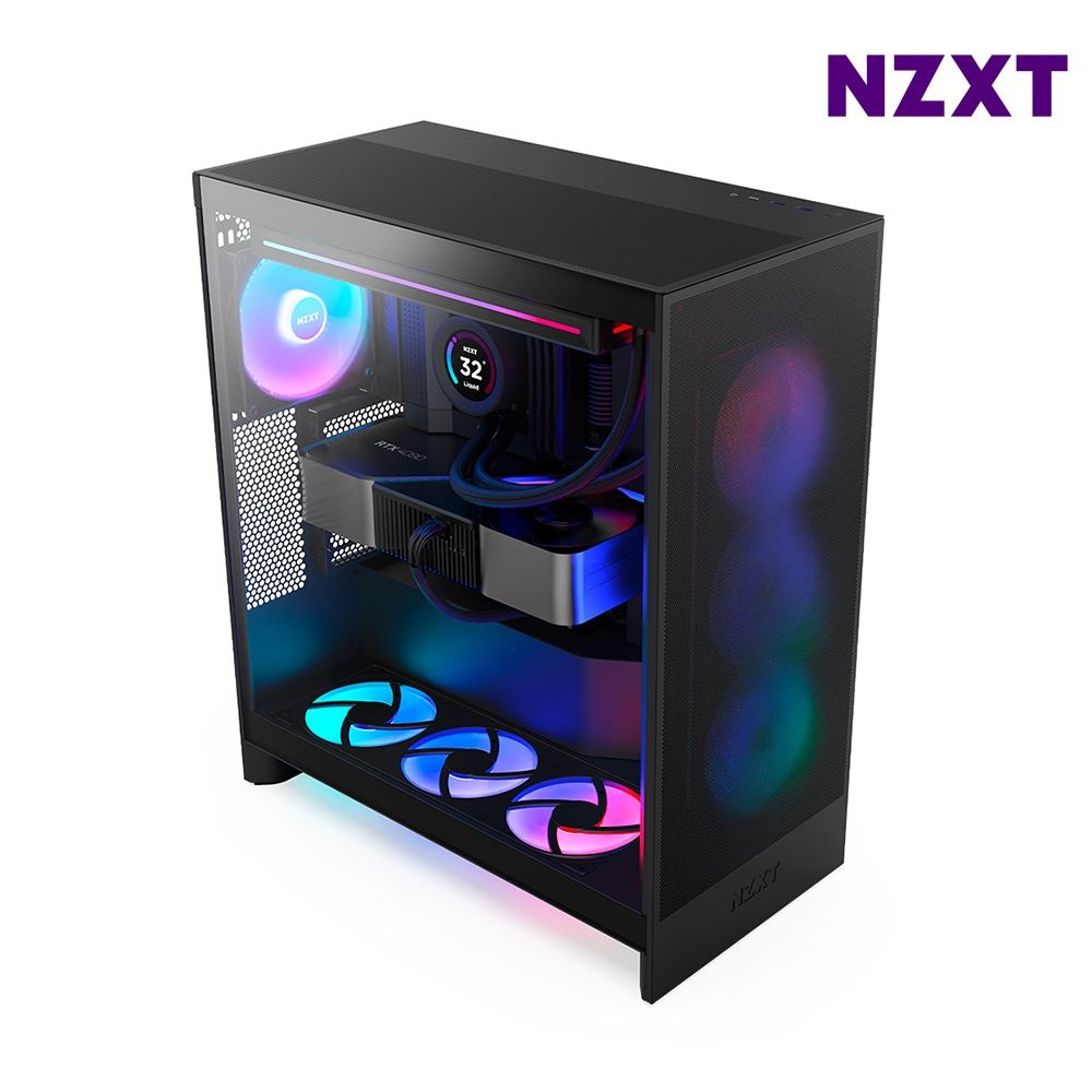 <b>NZXT</b> <b>NZXT</b> <b>H7</b> FLOW V2 RGB 블랙 PC케이스 미들타워케이스