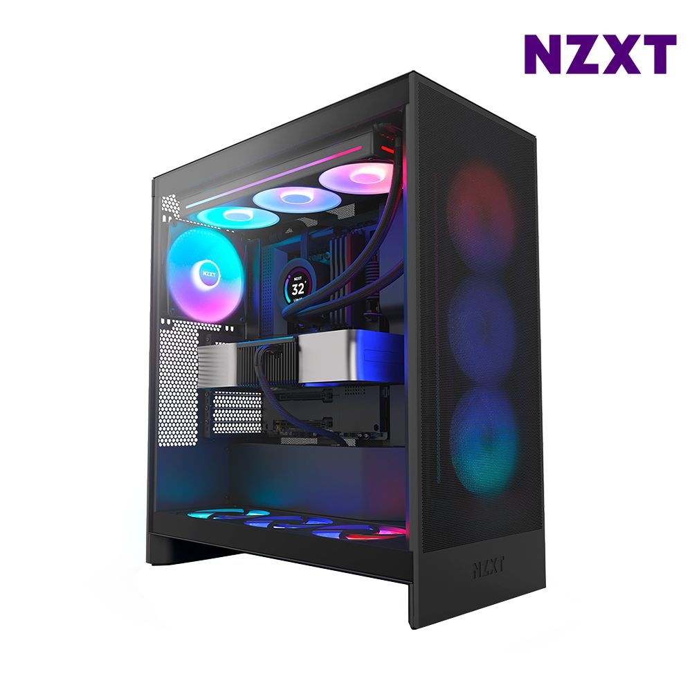 <b>NZXT</b> <b>NZXT</b> <b>H7</b> FLOW V2 RGB 블랙 PC케이스 미들타워케이스 ATX