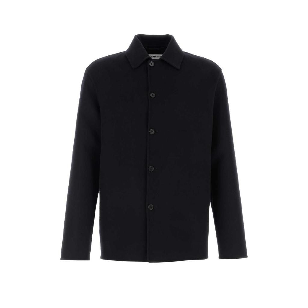 질샌더 [X45]질샌더 J22SW0139J40342 402 Midnight blue wool blend shirt 남성 셔츠 남방 긴팔 반팔