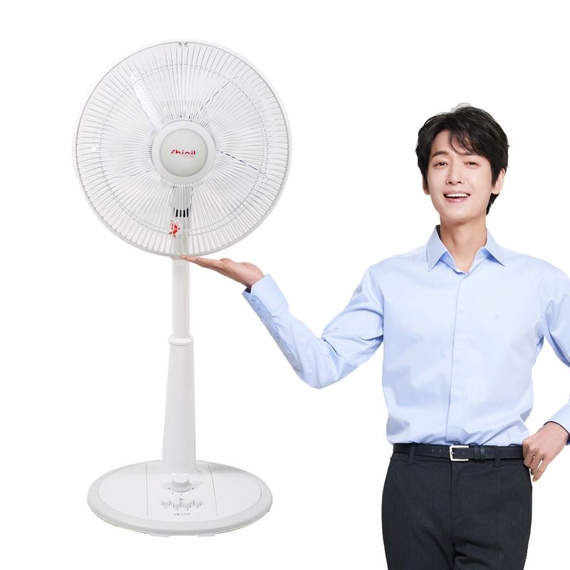 [26년 생산] 신일 가정용 저소음 선풍기 스탠드형 12인치 타이머 5엽날개 원룸 거실