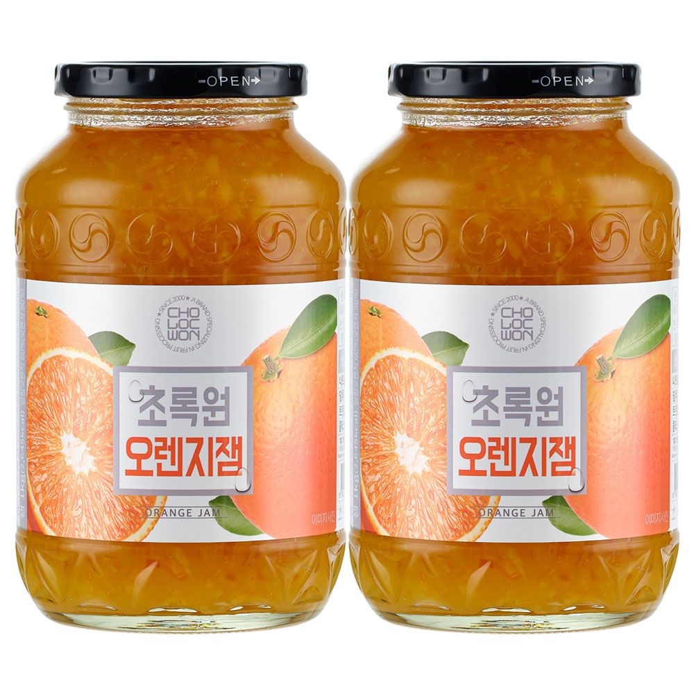 초록원 오렌지잼 1kg x 2개