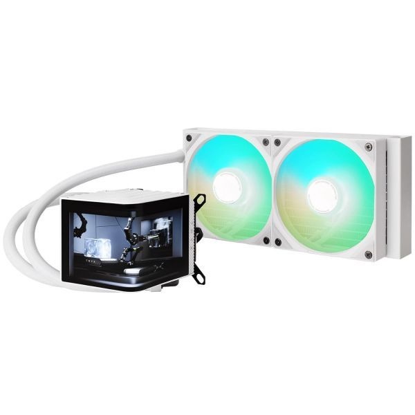[해외] TRYX 트릭스 Panorama 240 ARGB 화이트 240mm AIO 6.5인치 AMOLED 커브드 스크린 3D 아나모픽 효과 디스플레이 맞춤형 쿨러 Aset
