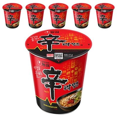 농심 신라면 컵라면 소컵 65g x 6개