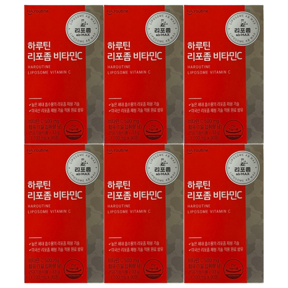 하루틴 리포좀 비타민C 손흥민 30정 x 6개 6개월분