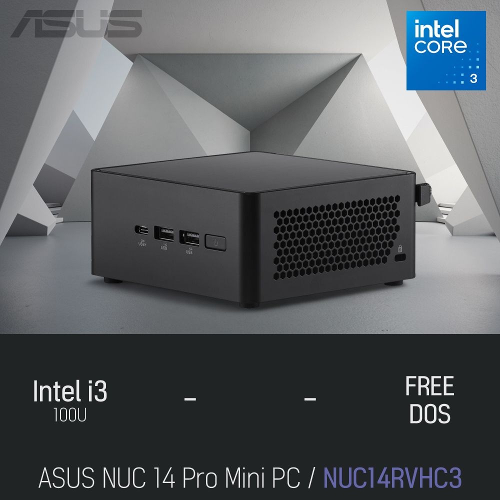 ⓒ ASUS NUC 14 Pro Mini PC NUC14RVH-C3 TALL (베어본) i3-100U / 인강용 사무용 산업용 미니PC