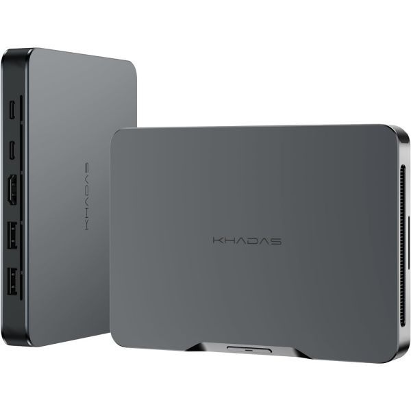 [해외] Khadas 카다스 Mind 1 미니 PC 인텔 코어 i7 1360P 5.0GHz 마이크로 데스크탑 컴퓨터 5.55Wh 대기 배터리 32GB LPDDR5 1TB PCIe 4.0 S