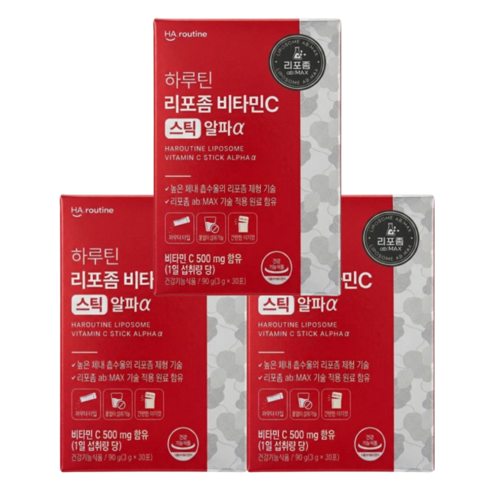 하루틴 리포좀 비타민C 스틱 알파 30포 x 3개