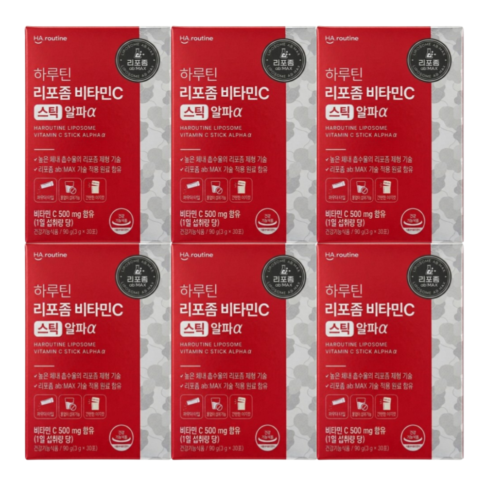 하루틴 리포좀 비타민C 스틱 알파 30포 x 6개