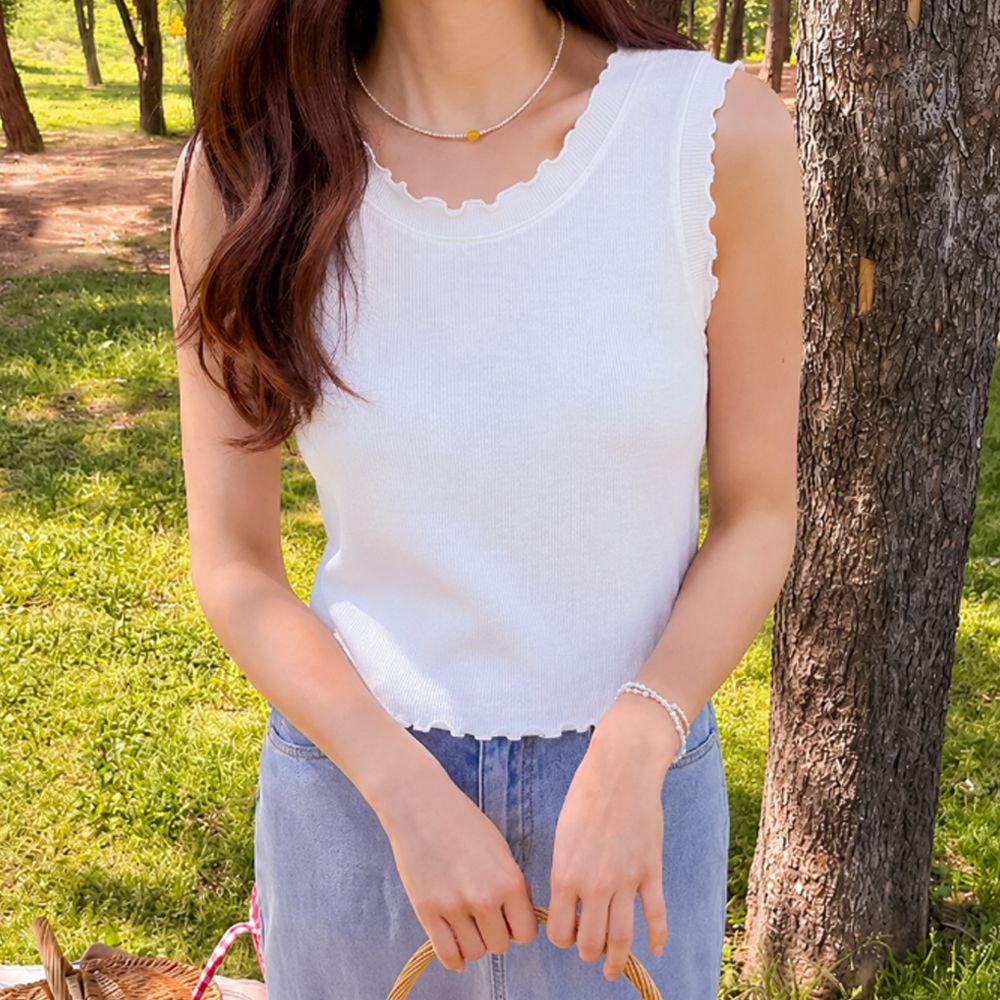 베리아 은은한 골지결감 웨이브디테일 나시