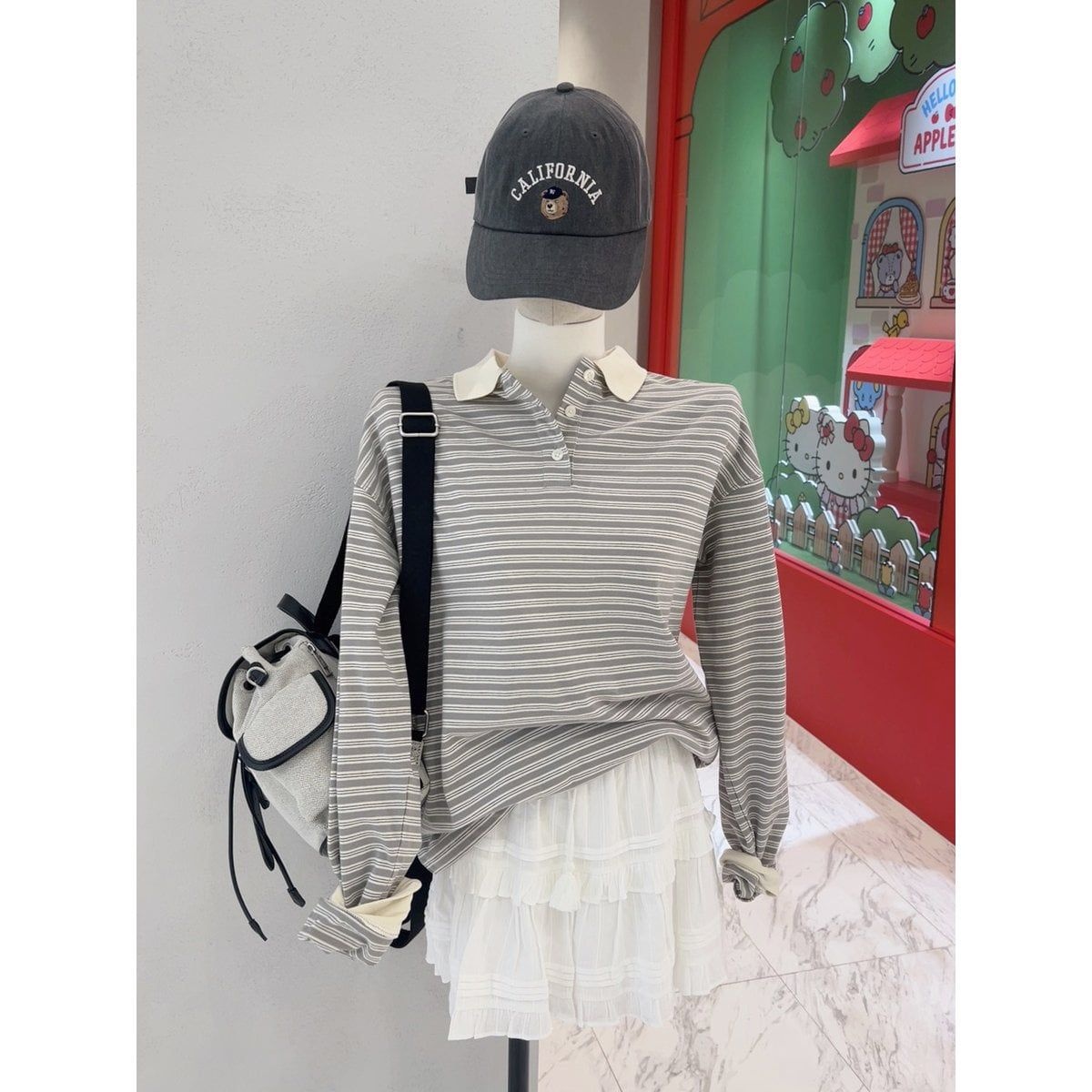 후아유 Striped long-sleeve T-shirt WHLSG2286F EZO967 EUR873