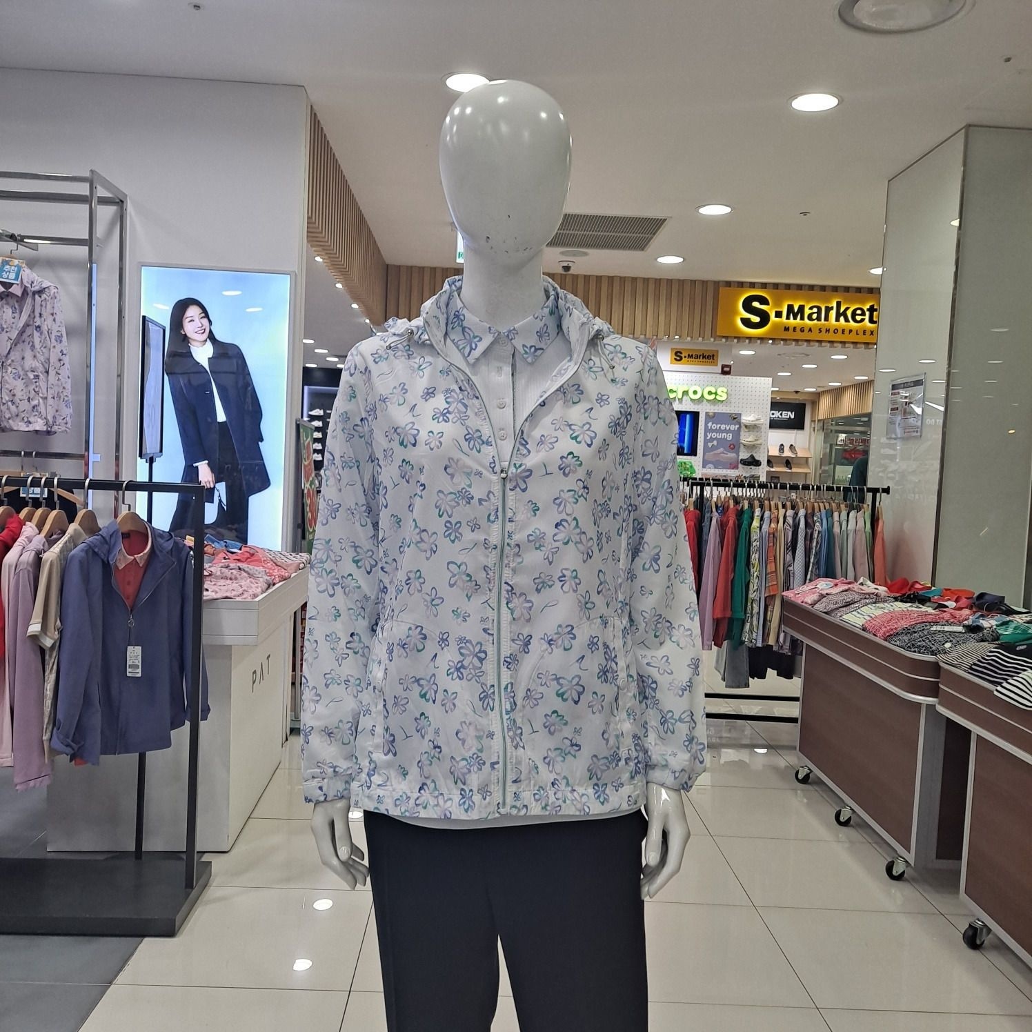 [모다아울렛][피에이티]플라워 메쉬믹스 점퍼  1L41333-3_US 울산점