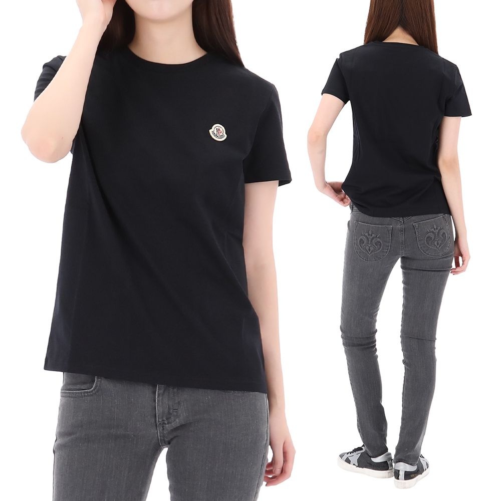 몽클레어 (현대Hmall) 26SS 몽클레어 로고 패치 반팔 티셔츠 성인사이즈 8C00034 89AT9 BLACK-AK