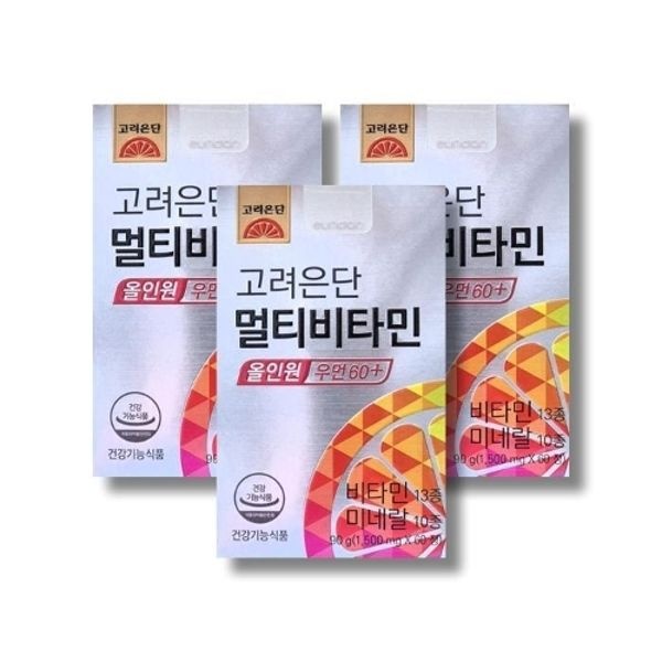 고려은단 멀티비타민 올인원 우먼 60+ 1500mg 60정 3박스 /...