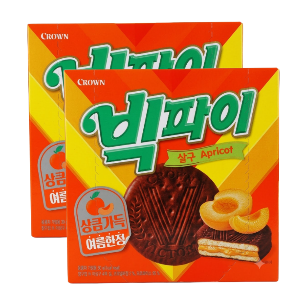 크라운 빅파이 살구 324g x 2개