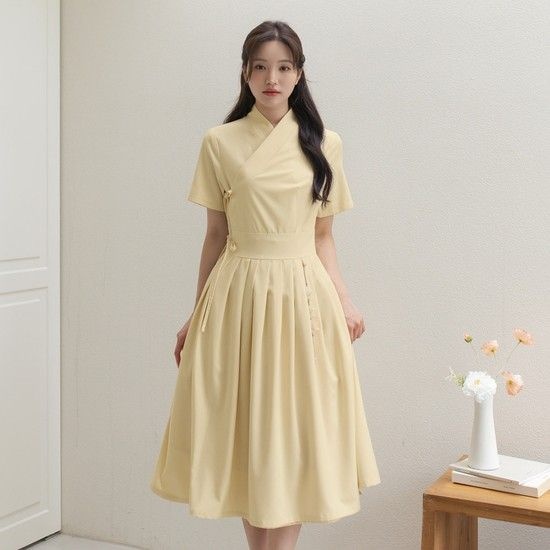 (~XXL까지) 샴록 생활한복 철릭 원피스 여름 데이트룩 여행룩 나들이룩 스페셜룩 빅사이즈