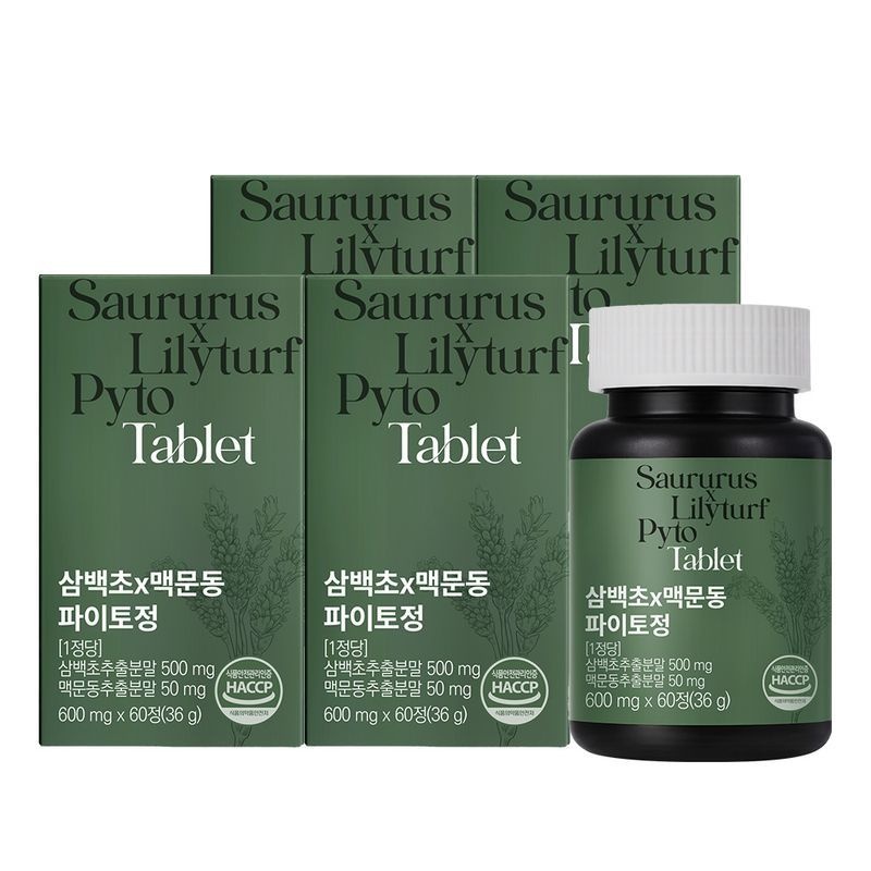 [이롭핏] 삼백초 맥문동 파이토정 60정 X 4박스