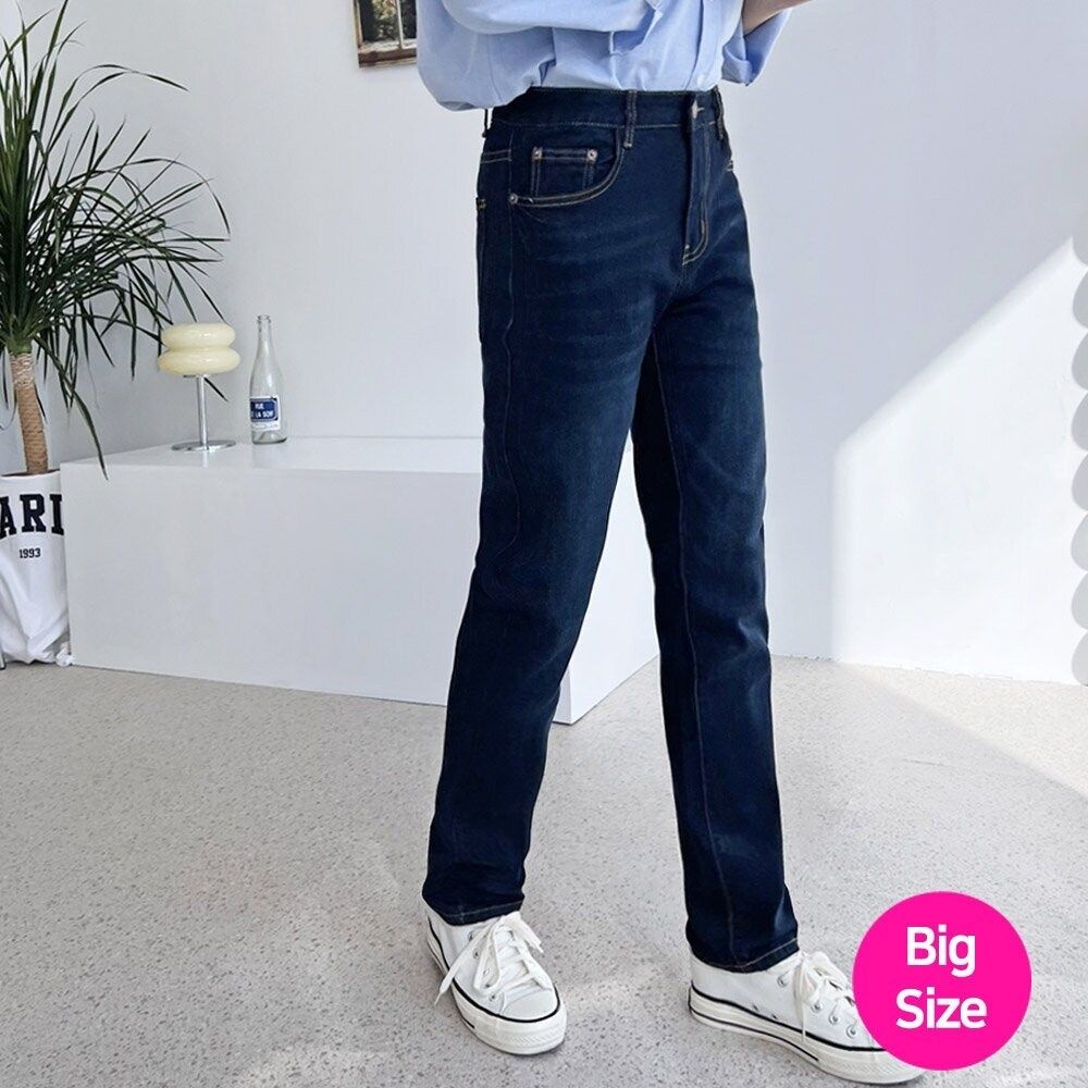 [리미드] 남성 빅사이즈 슬림핏 진청데님 팬츠 DM-JEA-Q2LSIN80011