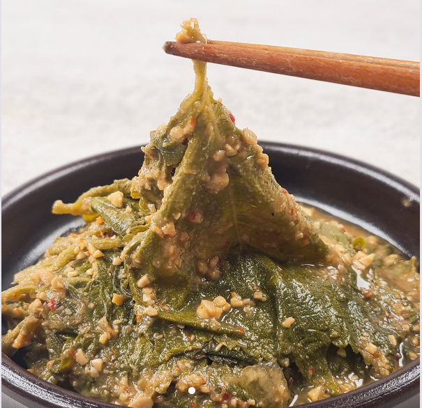 [쿠폰가 13,600원]추부깻잎 100% 된장깻잎장아찌 양념깻잎장아찌 500g/1kg