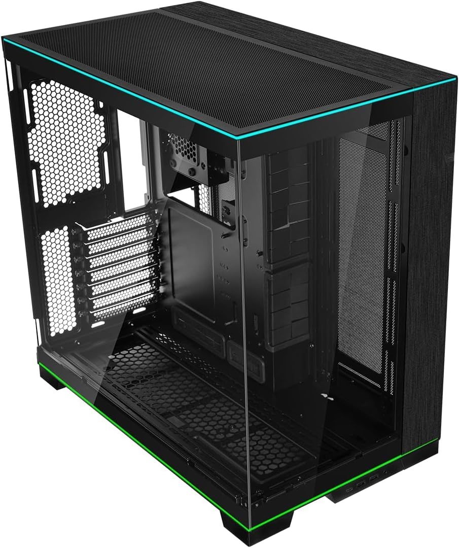 리안 리 O11D EVO RGB E-ATX 게이밍 듀얼 챔버 케이스 - ARGB 조명 스트립 최대 420mm 라디에이터 케이블 관리 전면 및