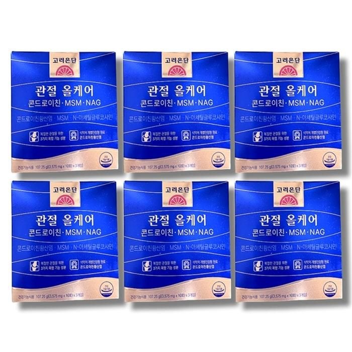 고려은단 관절 올케어 콘드로이친 MSM NAG 30포 6박스