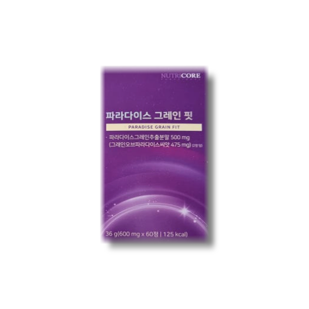 [오늘출발] 뉴트리코어 파라다이스 그레인 핏 600mg x 60정 1박스