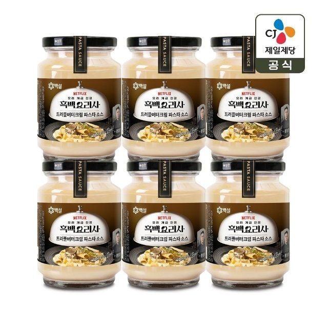 CJ제일제당 백설 트러플버터크림 파스타소스 430g x6개
