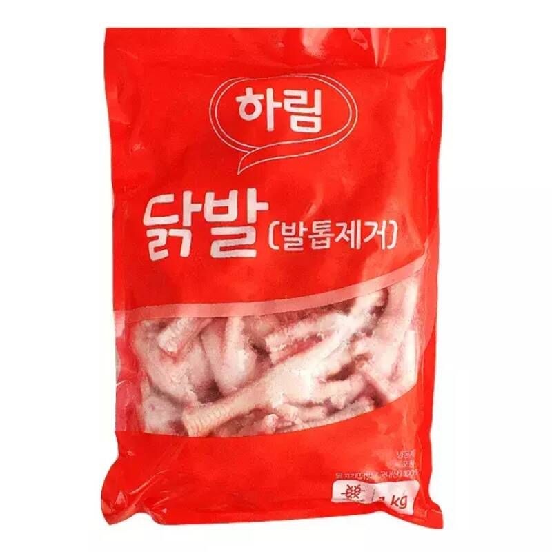 하림 발톱제거 통닭발 1kg / 뼈있는 냉동생닭발 닭발
