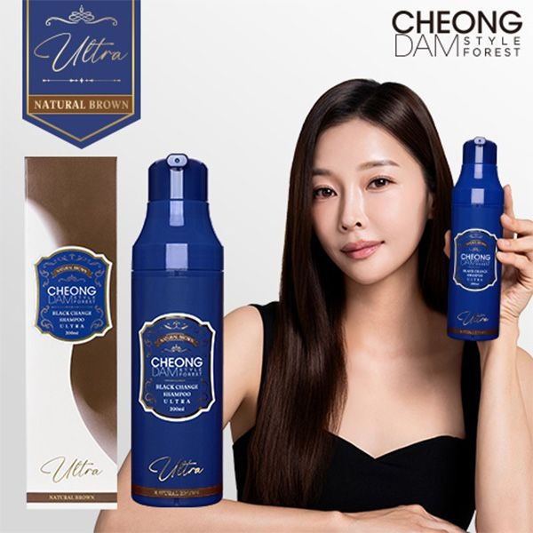청담스타일 포레스트 블랙체인지 울트라 염색샴푸 200ml 자연갈색