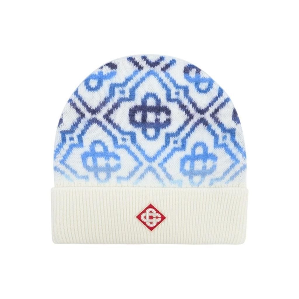 카사블랑카 모노그램 니트 비니 모자 ASP26HAT10902 BLUE TP978125833