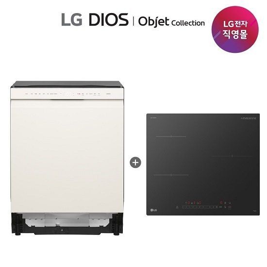 LG 디오스 식기세척기+전기레인지 세트  DUE5BGL2E+BEI3QEBLOE