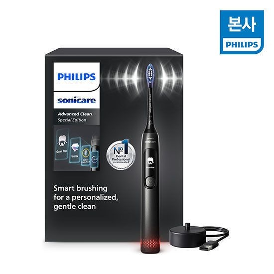 필립스 소닉케어 음파칫솔 어드벤스드 클린(블랙) / HX3792/11