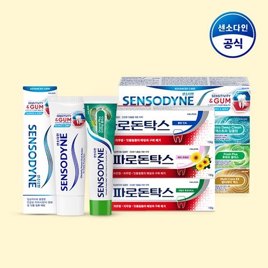 [롯데온] 센소다인 오리지널 플러스 100g 6개입+증정2종