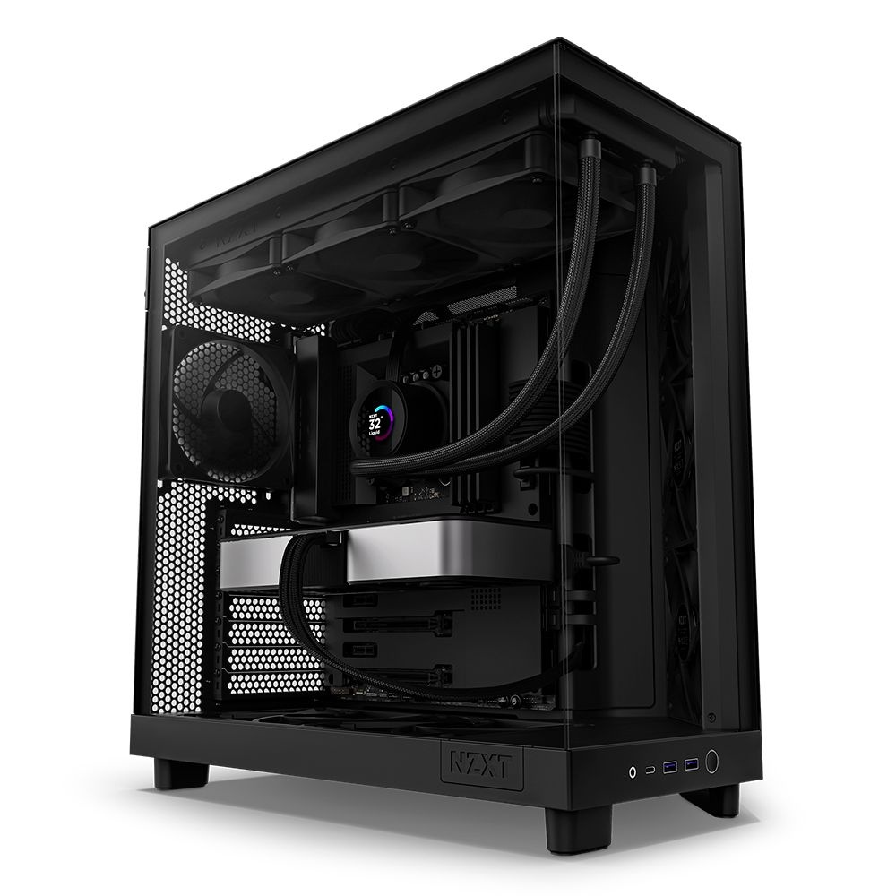 NZXT NZXT [NZXT 공인 판매처] H6 Flow 컴팩트 듀얼챔버 미드 타워 에어플로우 PC 케이스 파노라마 패널링