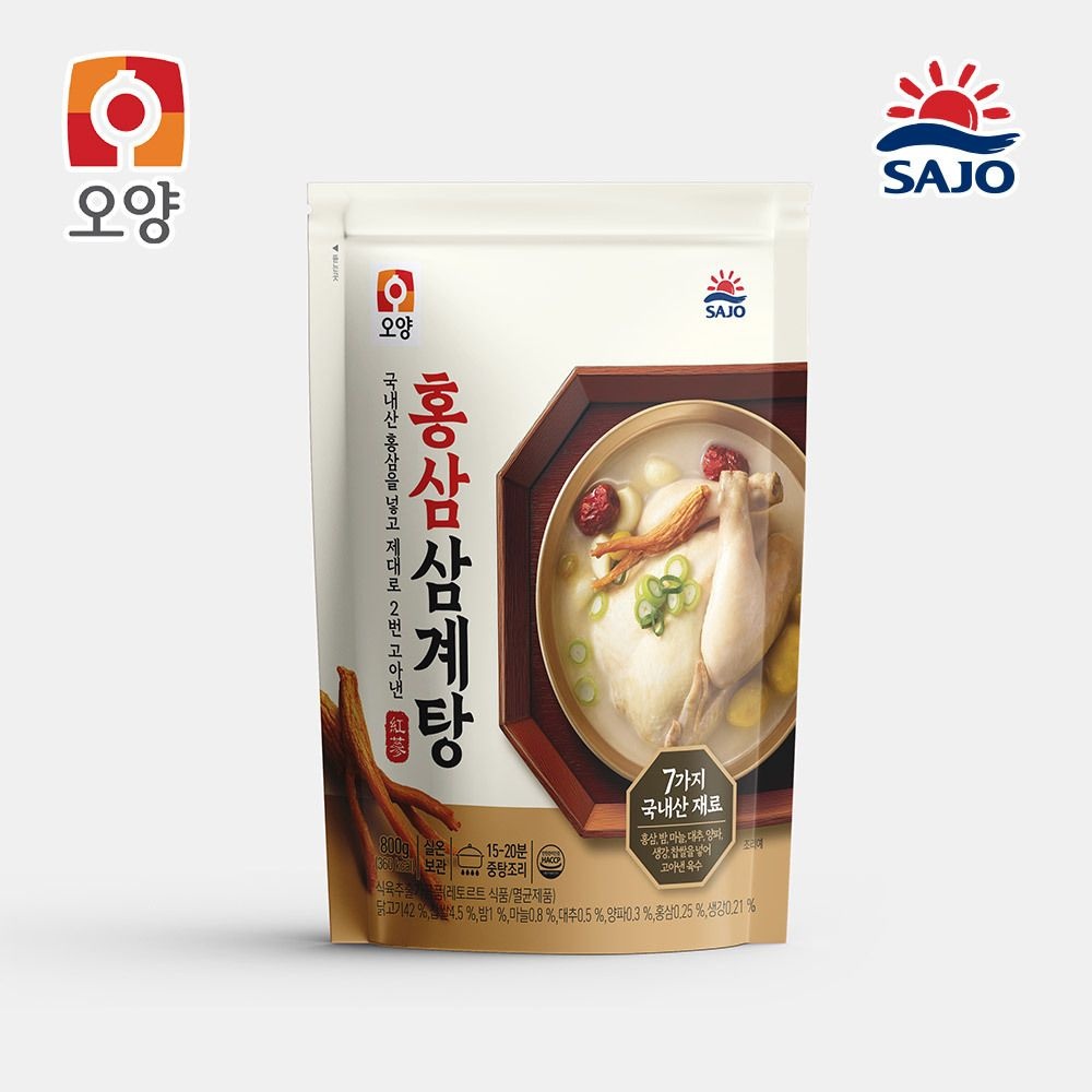 [롯데온]사조 홍삼 삼계탕 800g 4팩 (23,160원/무배)